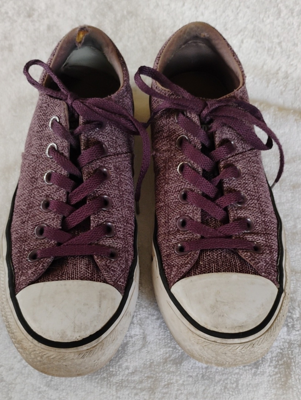 Converse Purple Tweed Low-Top Knit Sneakers Women's Sz 9 US